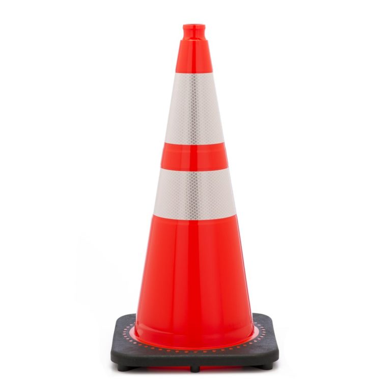 28" Traffic Cone w/ Reflective Tape Stock 0350010 Clauss